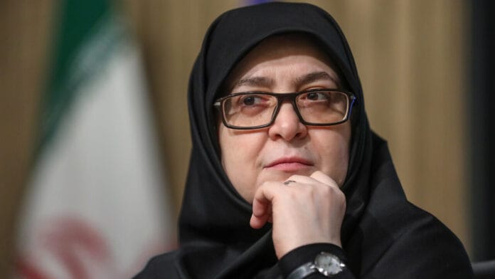 Fatemeh Mohajerani speaking during an official appearance in 2024