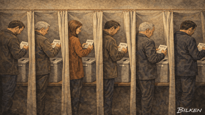 An illustration of Hungarian voters casting ballots, highlighting the importance of individual choice in a crucial election. An illustration of Hungarian voters casting ballots, highlighting the importance of individual choice in a crucial election.